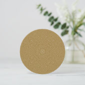 Infinity Ronde Uitnodiging in Goud en Wit (Staand voorkant)