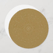 Infinity Ronde Uitnodiging in Goud en Wit (Voorkant / Achterkant)