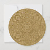 Infinity Ronde Uitnodiging in Goud en Wit (Voorkant)