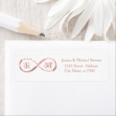 Infinity roos Gold romantic monogram calligraphy Etiket (Insitu)