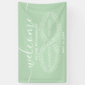 Infinity sage botanische simpele romantische elega spandoek (Verticaal)