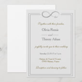 Infinity Sign Uniek Goud Wit Weddenschap Kaart (Voorkant / Achterkant)