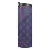 Infinity Star - Navy en roze verticale naam Thermosbeker (Geroteerd rechts)