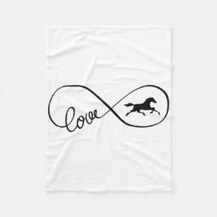 Infinity Symbol Art Love Horseback Riding Clothes Fleece Deken