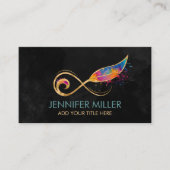 Infinity Symbol Feather - Kleursplaatstehandel Visitekaartje (Voorkant)