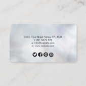 Infinity Symbol Feather - Line Art Visitekaartje (Achterkant)