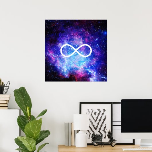 Infinity symbol nebula poster (Thuiskantoor)