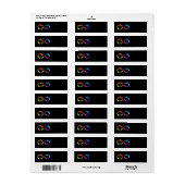 Infinity symbol of rainbow comets etiket (Full Sheet)