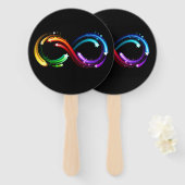 Infinity symbol of rainbow comets handwaaier (Voorkant en achterkant)