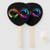 Infinity symbol of rainbow comets handwaaier (Voorkant en achterkant)