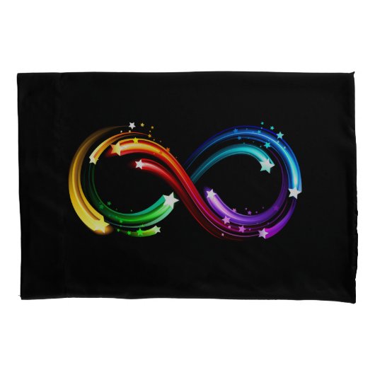 Infinity symbol of rainbow comets kussensloop (Voorkant)