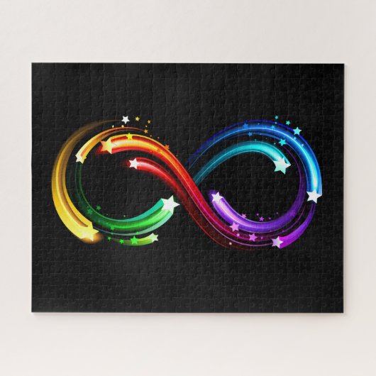 Infinity symbol of rainbow comets legpuzzel (Horizontaal)