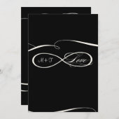 Infinity Symbol Sign Infinite Love Weddings Scroll Kaart (Voorkant / Achterkant)