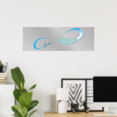 Infinity Symbol with Love and Feather Poster (Thuiskantoor)