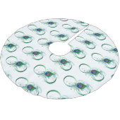 Infinity Symbol with Peacock Feather Kerstboom Rok (Gekanteld)