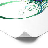 Infinity Symbol with Peacock Feather Poster (Hoek)
