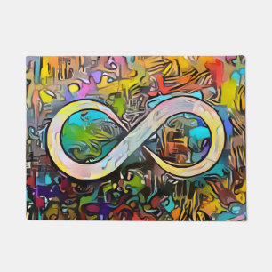 Infinity symbool Autisme Bewustmaking Neurodive Deurmat