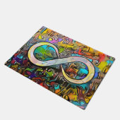Infinity symbool | Autisme Bewustmaking Neurodiver Deurmat (Schuin)