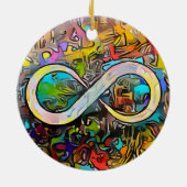 Infinity symbool | Autisme Bewustmaking Neurodiver Keramisch Ornament (Achterkant)
