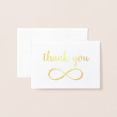 Infinity Symbool Calligrafie Hartelijk dank Folie Kaarten (Voorkant met envelop)