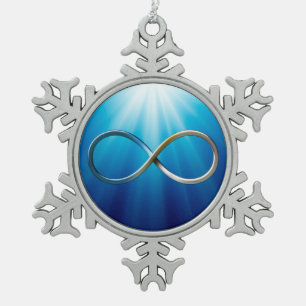 Infinity symbool Cool Gifts Tin Sneeuwvlok Ornament