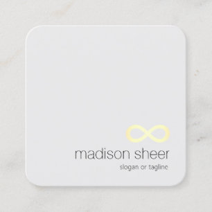 Infinity Symbool Energy Healer Teacher Vierkante Visitekaartje