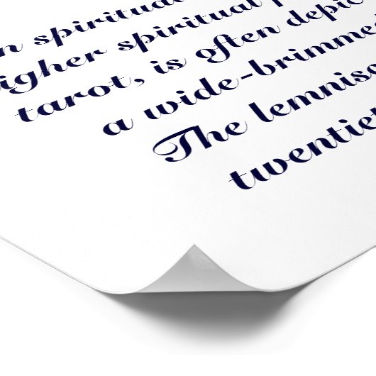 Infinity Symbool Info Poster (Hoek)