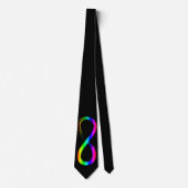 Infinity Symbool LHBT Gay Pride Rainbow Black Stropdas (Voorkant)