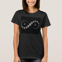 Infinity symbool maanfase T-shirt vrouwen