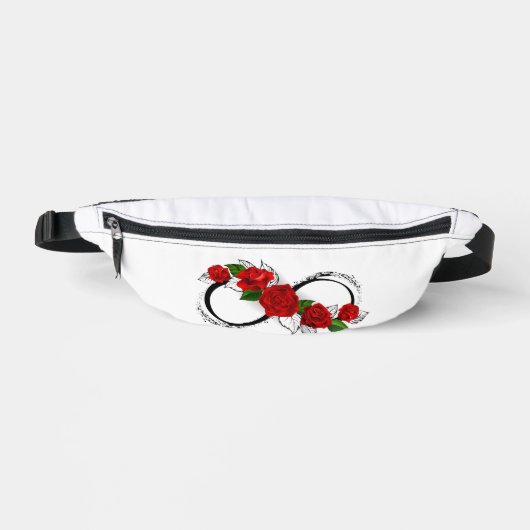 Infinity Symbool met Rode Rozen Heuptasje (Voorkant)