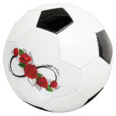 Infinity Symbool met Rode Rozen Voetbal (Drie kwart)