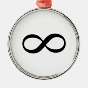 Infinity symbool metalen ornament