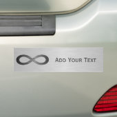 Infinity symbool op Faux-metaal textuur door STayl Bumpersticker (Op auto)
