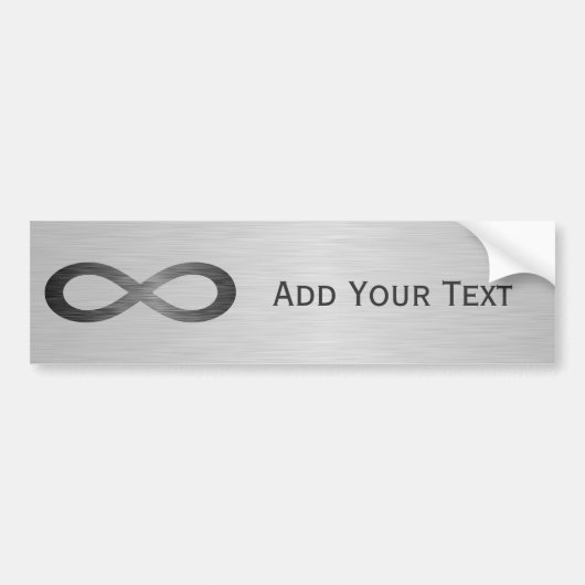 Infinity symbool op Faux-metaal textuur door STayl Bumpersticker (Voorkant)