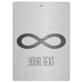 Infinity symbool op Faux-metaal textuur door STayl Klembord (Achterkant)