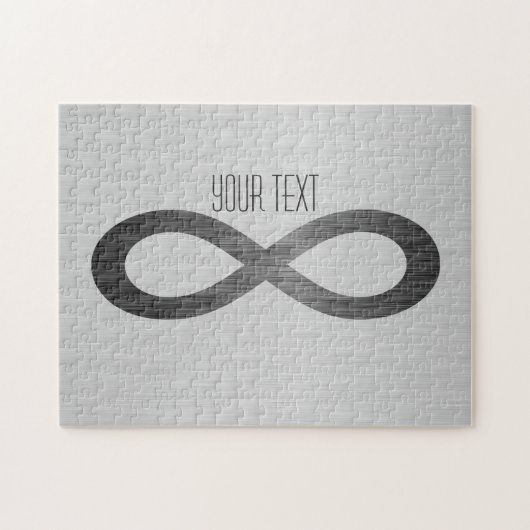 Infinity symbool op Faux-metaal textuur door STayl Legpuzzel (Horizontaal)