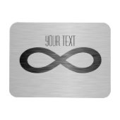 Infinity symbool op Faux-metaal textuur door STayl Magneet (Horizontaal)