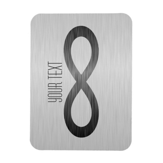 Infinity symbool op Faux-metaal textuur door STayl Magneet (Verticaal)