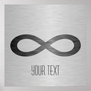 Infinity symbool op Faux-metaal textuur door STayl Poster