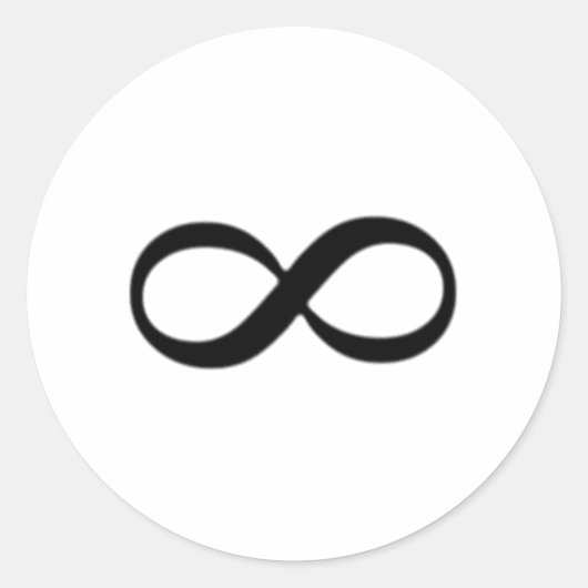 Infinity symbool ronde sticker (Voorkant)