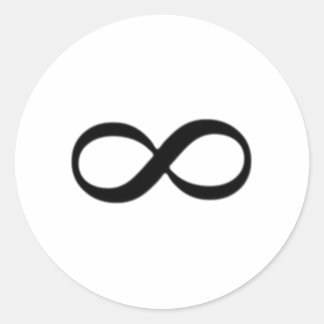 Infinity symbool ronde sticker