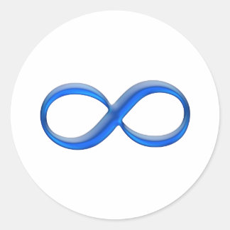 Infinity symbool ronde sticker