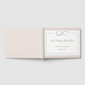 Infinity Symbool Witte Blush Roze Elegante Huwelij Gastenboek (Volledig)
