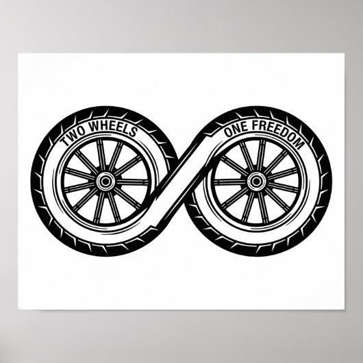 Infinity Two Wheels Freedom Poster (Voorkant)