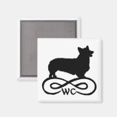 Infinity Welsh Corgi Magneet (Voorkant / Achterkant)