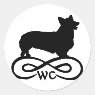 Infinity Welsh Corgi Ronde Sticker
