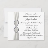 Infinity White Mariage Reply Dîner Invitation (Devant)