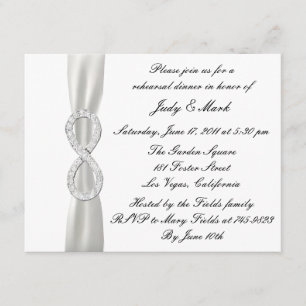 Infinity White Mariage Reply Dîner Invitation