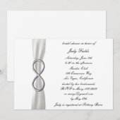 Infinity White Wedding Bridal Shower Kaart (Voorkant / Achterkant)