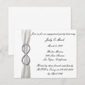 Infinity White Wedding Engagement Party Kaart (Voorkant / Achterkant)